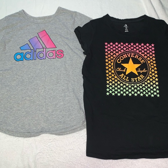 🚨DONATING SOON🚨 Adidas and Converse Shirts - Picture 1 of 3